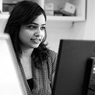 Woman working on computer