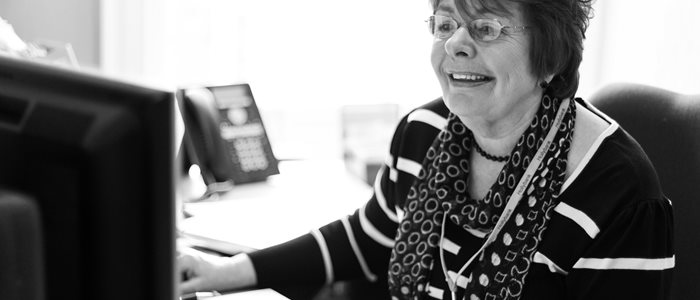 Lady on computer