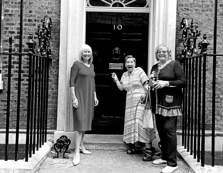 care workers outside number 10