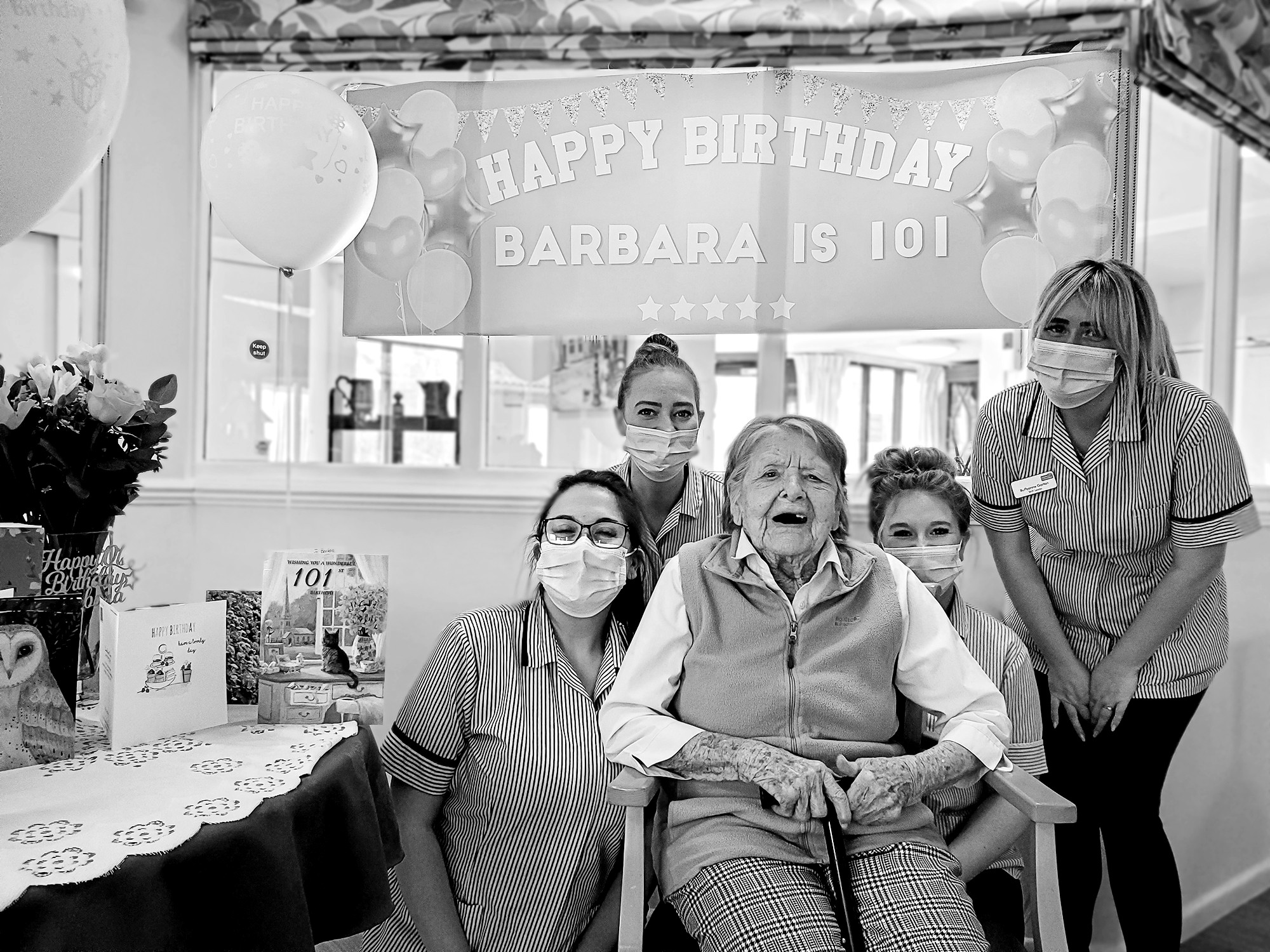 101st birthday at a care home