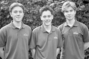 Austrian volunteers Jakob, Christoph and Paolo - Nightingale Hammerson Care Home
